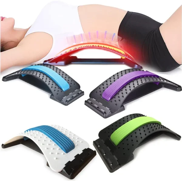 Magic Back Stretcher Lower Lumbar Massage Support Spine Pain Relief Back Massager - Image 8