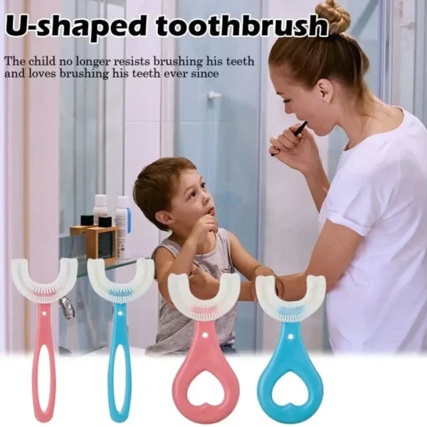 (Pack of 2) Silicone Baby U shaped Tooth Brush, Gum Protector Soft Toothbrush - Image 5