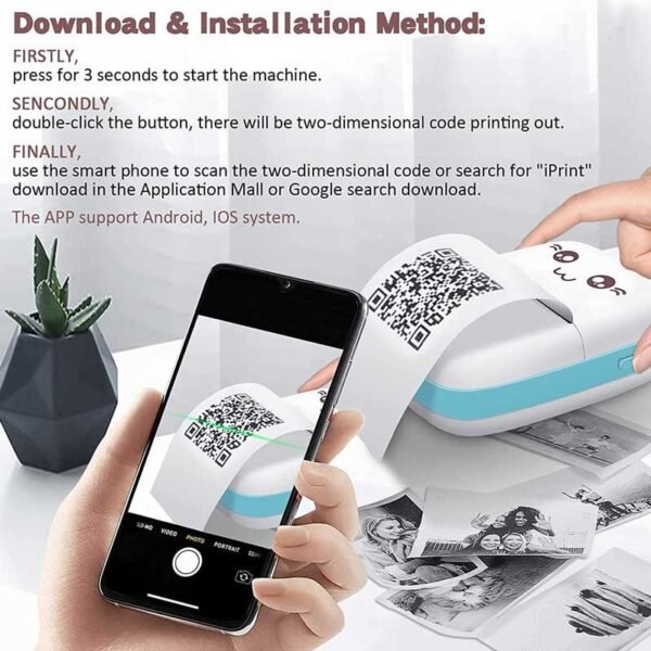 Mini Thermal Photo Label Portable Instant Printer With Paper Roll [free home delivery] - Image 6