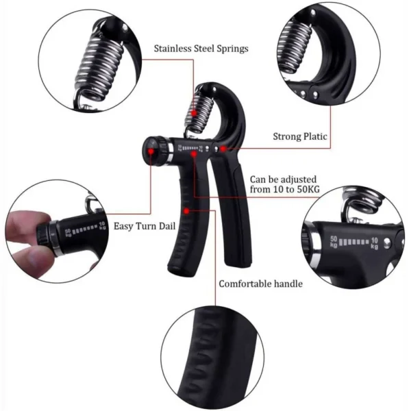 Adjustable Hand Grip Strength Trainer 10-60 KG Strength - Image 2