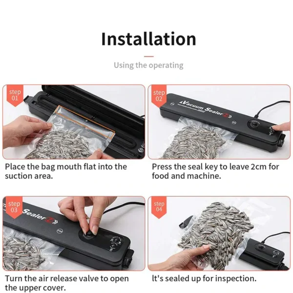 Automatic Vacuum Sealer Machine With 10 Vacuum Sealer Bags [free home delivery] - Image 4