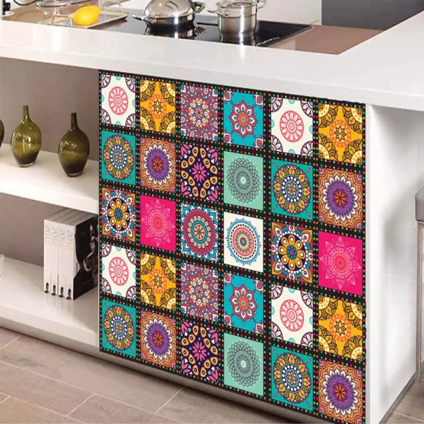 Pack of 24 pieces Tile Stickers for Home Decor for Walls Self Adhesive Tile Stickers - Image 6
