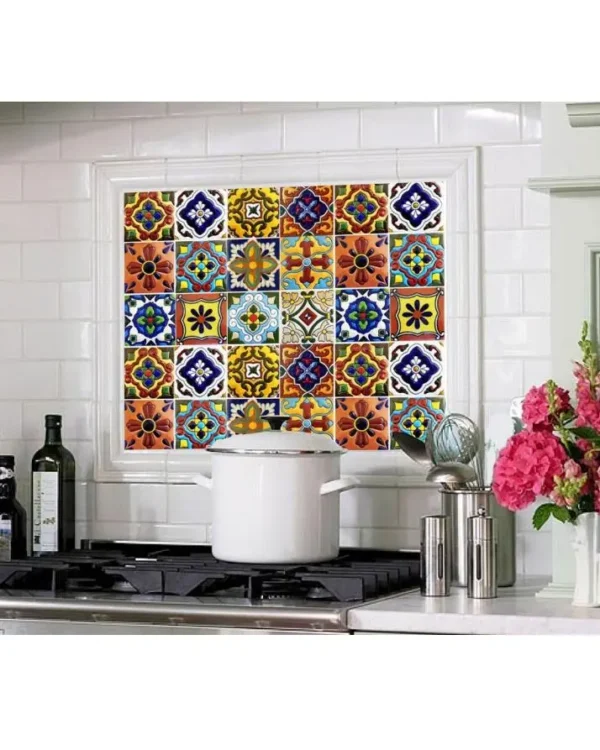Pack of 24 pieces Tile Stickers for Home Decor for Walls Self Adhesive Tile Stickers - Image 4