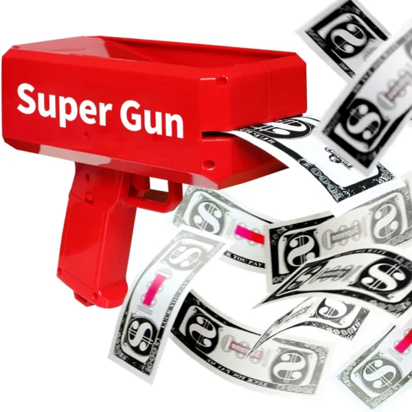 Large Supreme Money Gun Cash Cannon Make It Rain Gun Money Toy Gun - Image 6