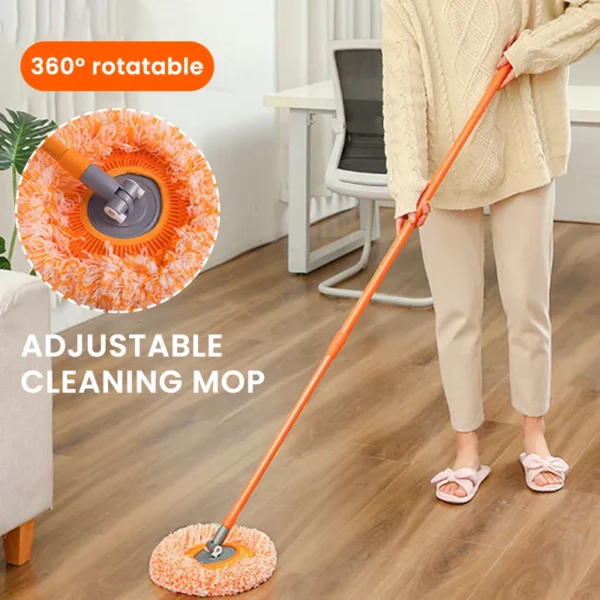 High quality 360 degree rotating floor mop, wall cleaner with long handle cleaning tool - Image 3