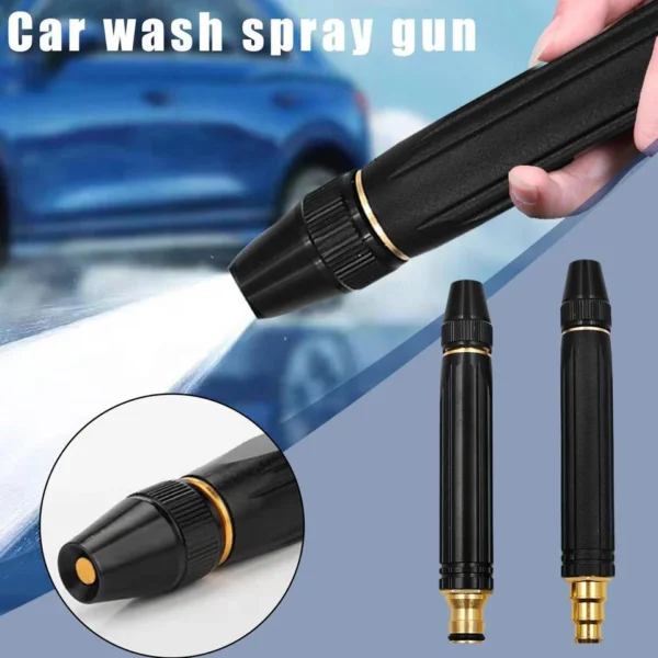Portable Water Sprayer Nozzle Adjustable Metal High Pressure - Image 3