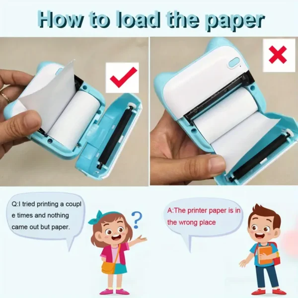 Mini Thermal Photo Label Portable Instant Printer With Paper Roll [free home delivery] - Image 3