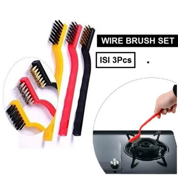 Pack of 6 Mini Wire Brush Set (Brass, Nylon, Stainless Steel Bristles) - Image 6