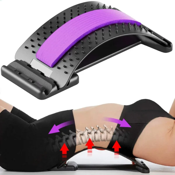 Magic Back Stretcher Lower Lumbar Massage Support Spine Pain Relief Back Massager - Image 3